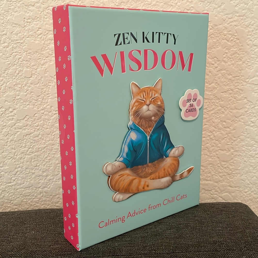NWT Zen Kitty Wisdom, Set-of-36 Cards in box, Calming Advice From Chill Cats